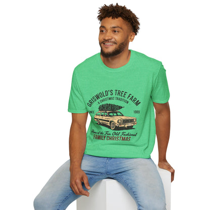 Griswold’s Tree Farm Retro Christmas Graphic T-Shirt