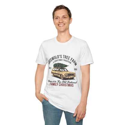 Griswold’s Tree Farm Retro Christmas Graphic T-Shirt